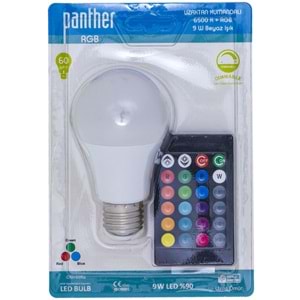 PANTHER 9W RGB Kumandalı LED Ampul PT-RGB