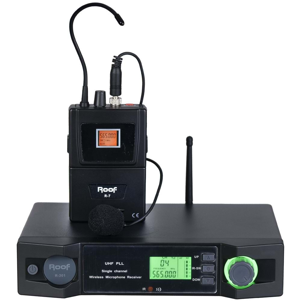 ROOF Uhf Tek Yaka Kablosuz Mikrofon R-201 Y