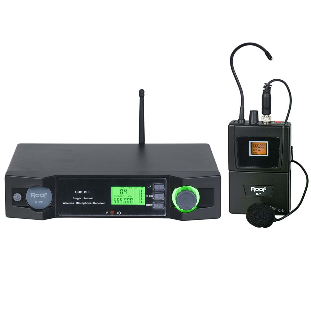 ROOF Uhf Tek Yaka Kablosuz Mikrofon R-201 Y