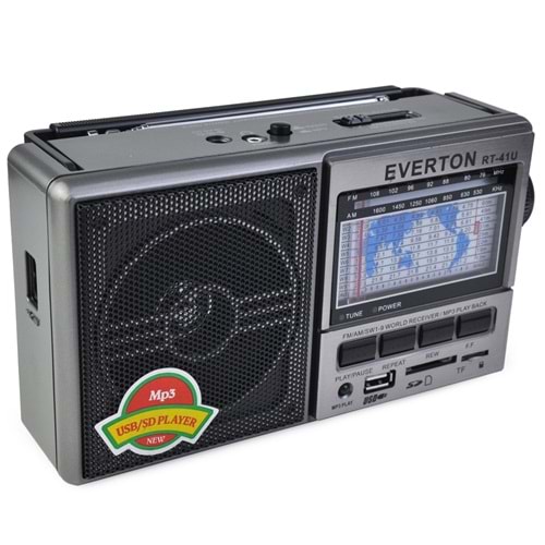 EVERTON Usb Bluetooth lu Şarjlı ve Pilli FM Radyo RT-41 U