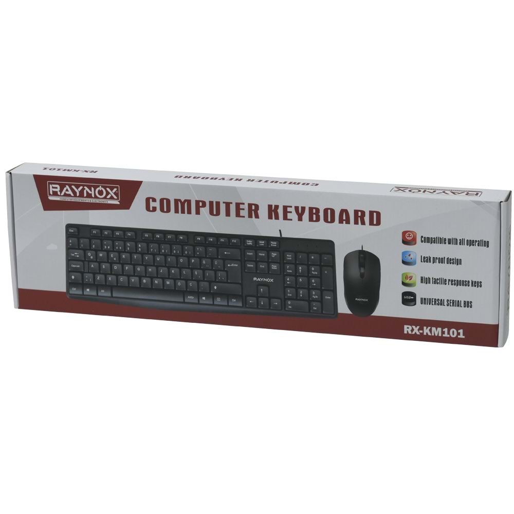 RAYNOX Kablolu Klavye Mause Set RX-KM101