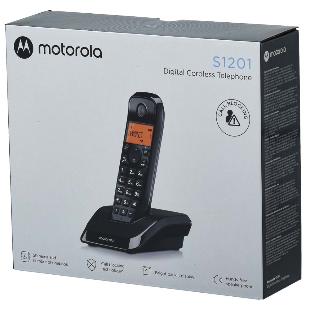 MOTOROLA Telsiz (DECT) Kablosuz Ev ve Ofis Telefonu S-1201B