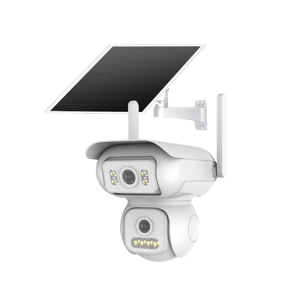JOYSEE 4 MP Kamera Solar Panelli 2,4 GHz Wi-Fi Çift Lens PTZ Kamera SW-2