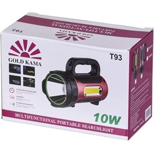 GOLD KAMA Solar Şarjlı Usb Li El Feneri T-93 FENER