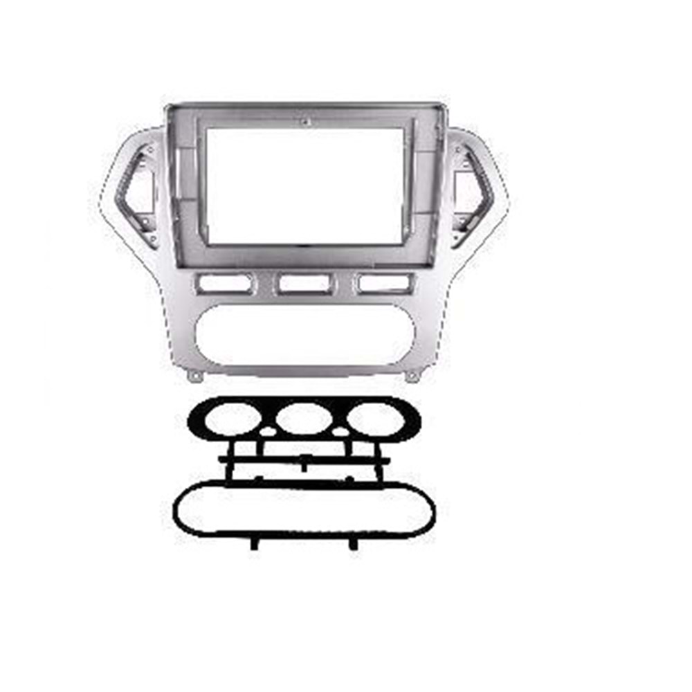 FOR-X 10.1 inc Ford Mondeo Manuel A/C 2007+ Gümüş (Canbus Var) Çerçeve TAC-038