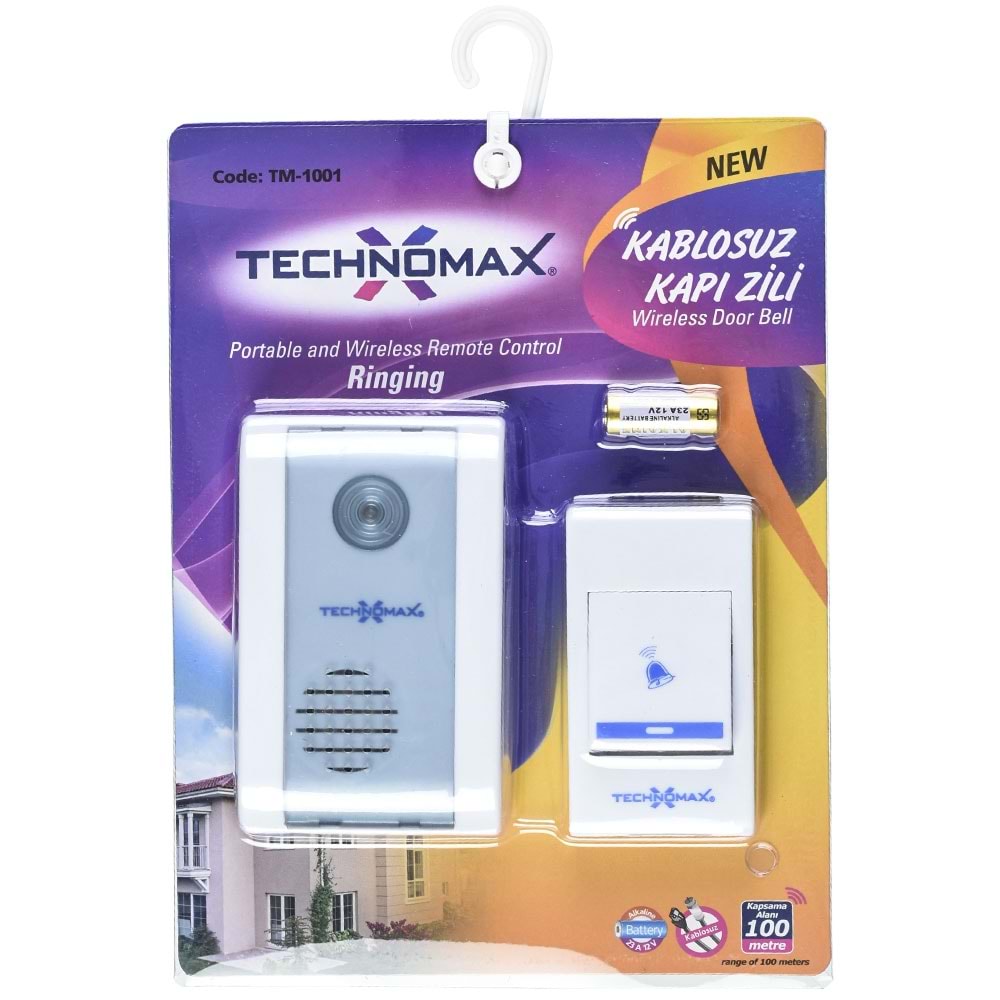 TECHNOMAX Kablosuz Kapı Zili TM-1001