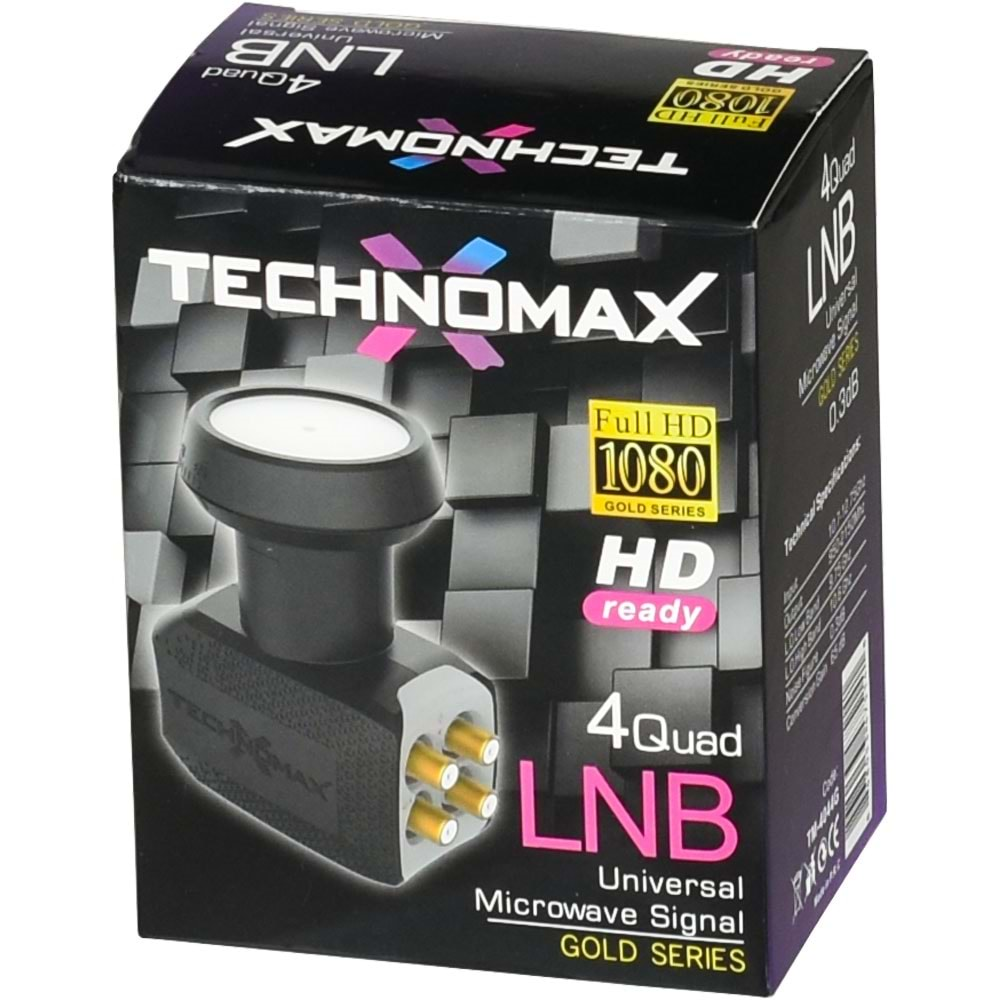 TECHNOMAX Dörtlü Lnb Gold (Quad) TM-4044 G