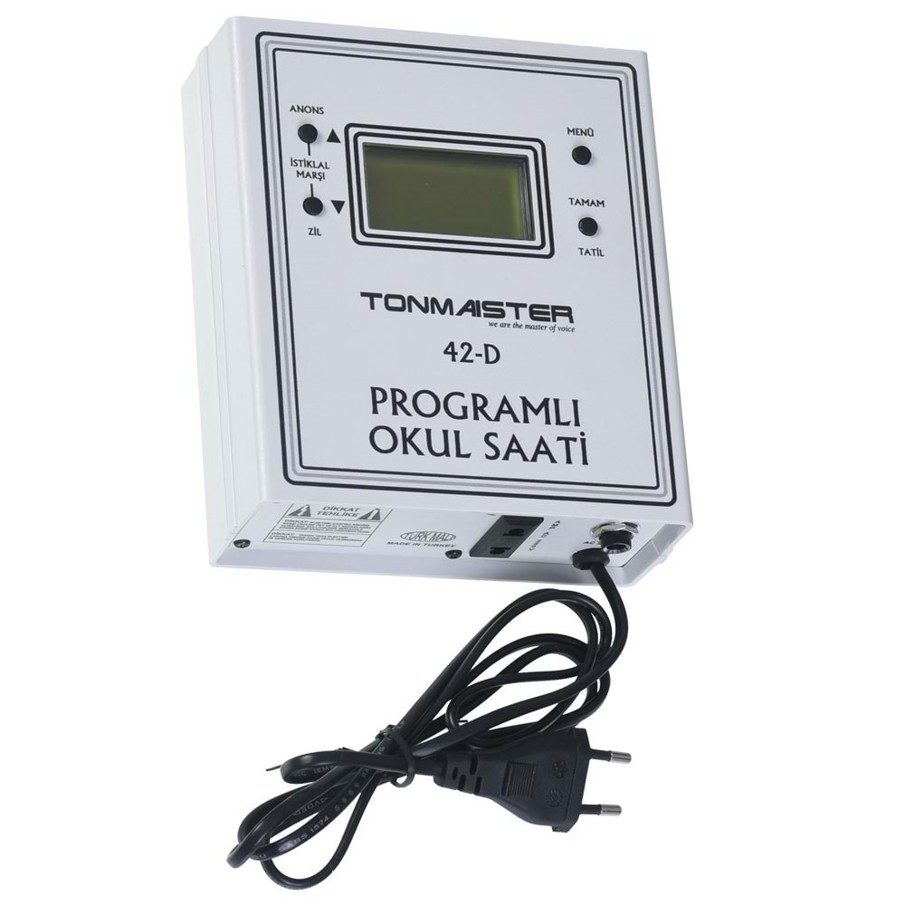 TONMAISTER Akıllı Usb Li Duvar Tipi Okul Zil Saati TM-42 D