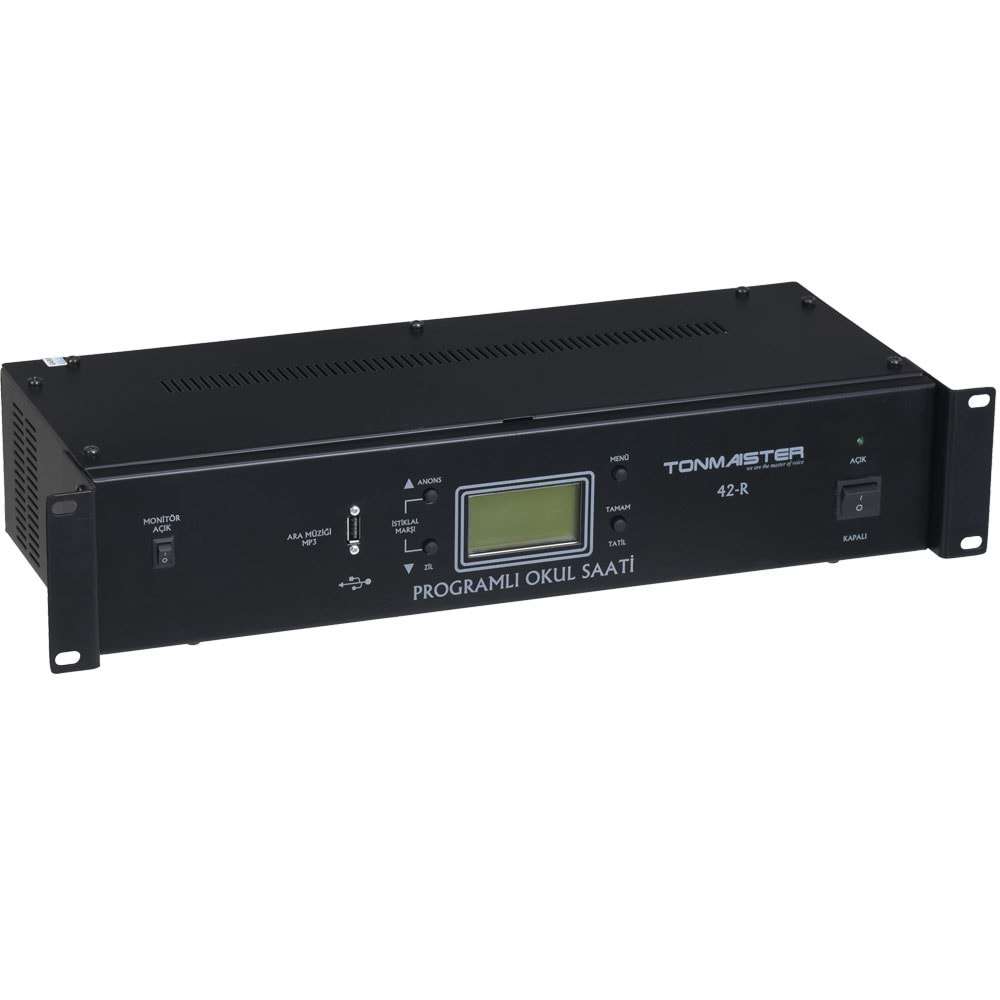 TONMAISTER Akıllı Usb Li Rack Tipi Okul Zil Saati TM-42 R