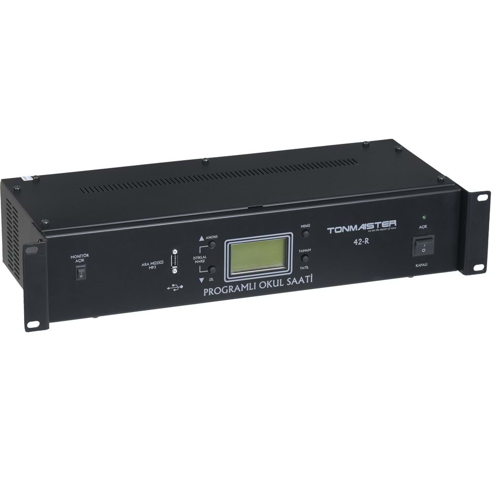 TONMAISTER Akıllı Usb Li Rack Tipi Okul Zil Saati TM-42 R