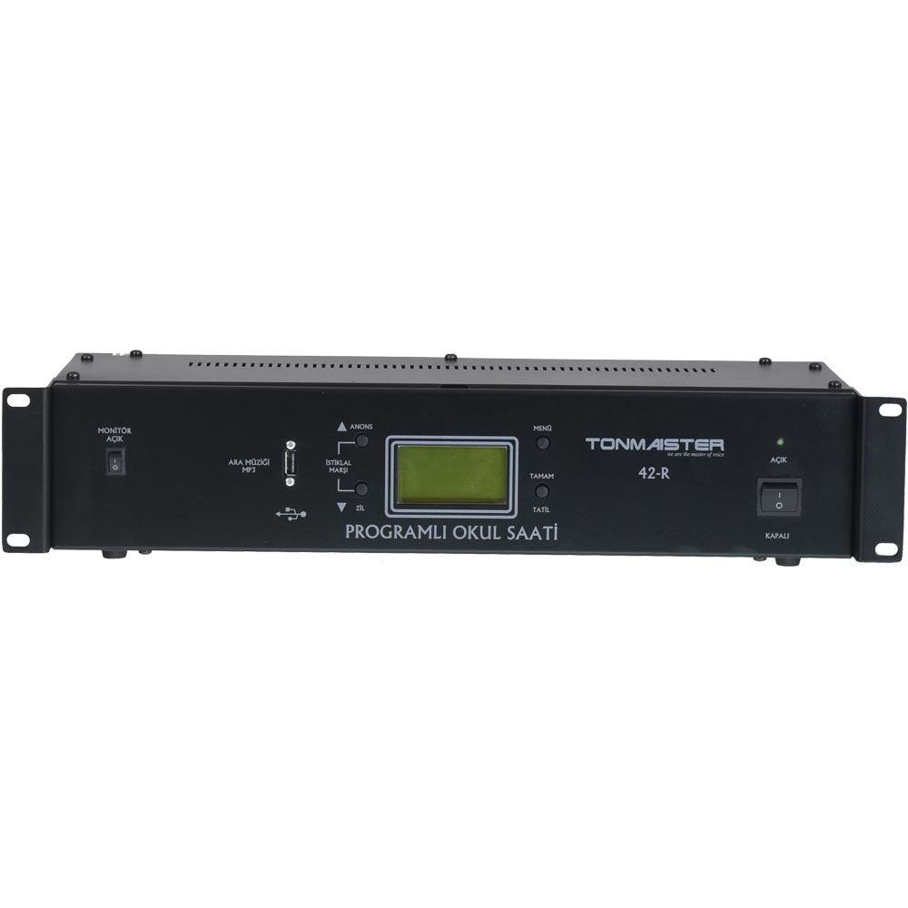 TONMAISTER Akıllı Usb Li Rack Tipi Okul Zil Saati TM-42 R