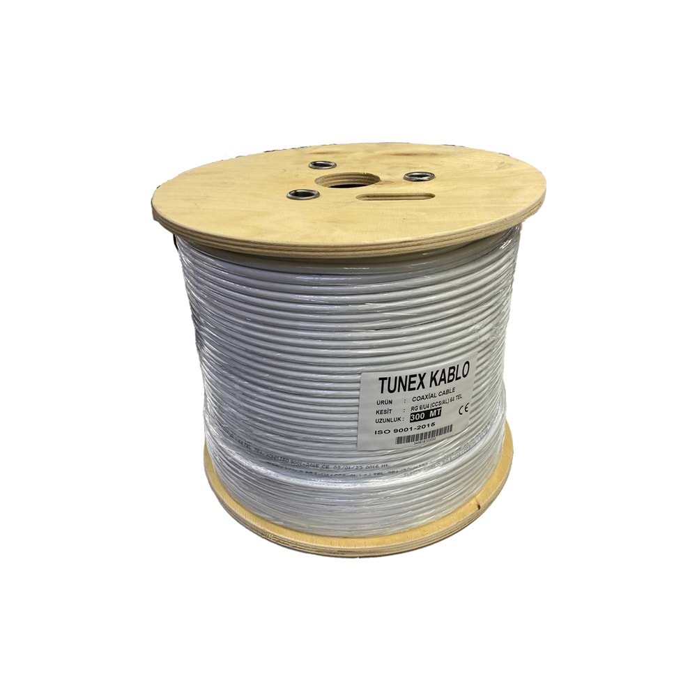 TUNEX Rg6-U4 Ccs 64 Tel Kablo 500 MT TNX-064-500