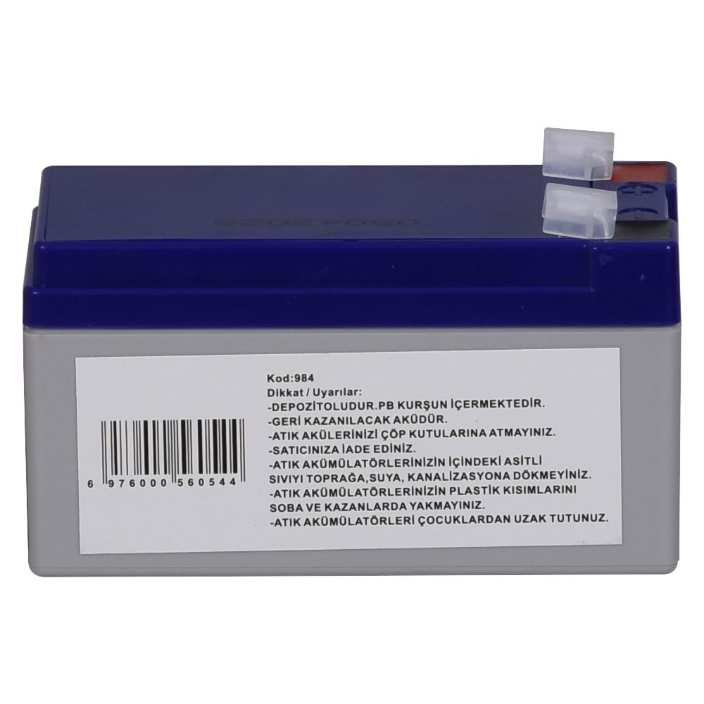 TUNEX 12V 1,3A Gri-Mavi Kuru Bakımsız Akü TNX-12V1,3A