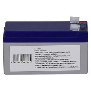 TUNEX 12V 1,3A Gri-Mavi Kuru Bakımsız Akü TNX-12V1,3A