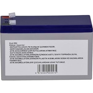 TUNEX 12V 7A Gri-Mavi Kuru Bakımsız Akü TNX-12V7A