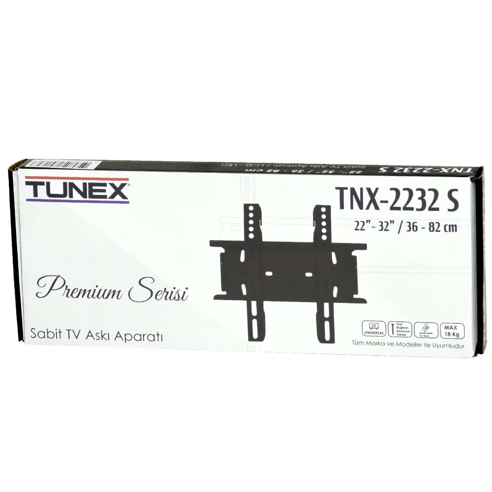 TUNEX 22-32'' Lcd Tv Sabit Duvar Askı Aparatı TNX-2232 S