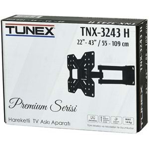TUNEX 32-43'' Lcd Tv Hareketli Duvar Askı Aparatı TNX-3243 H