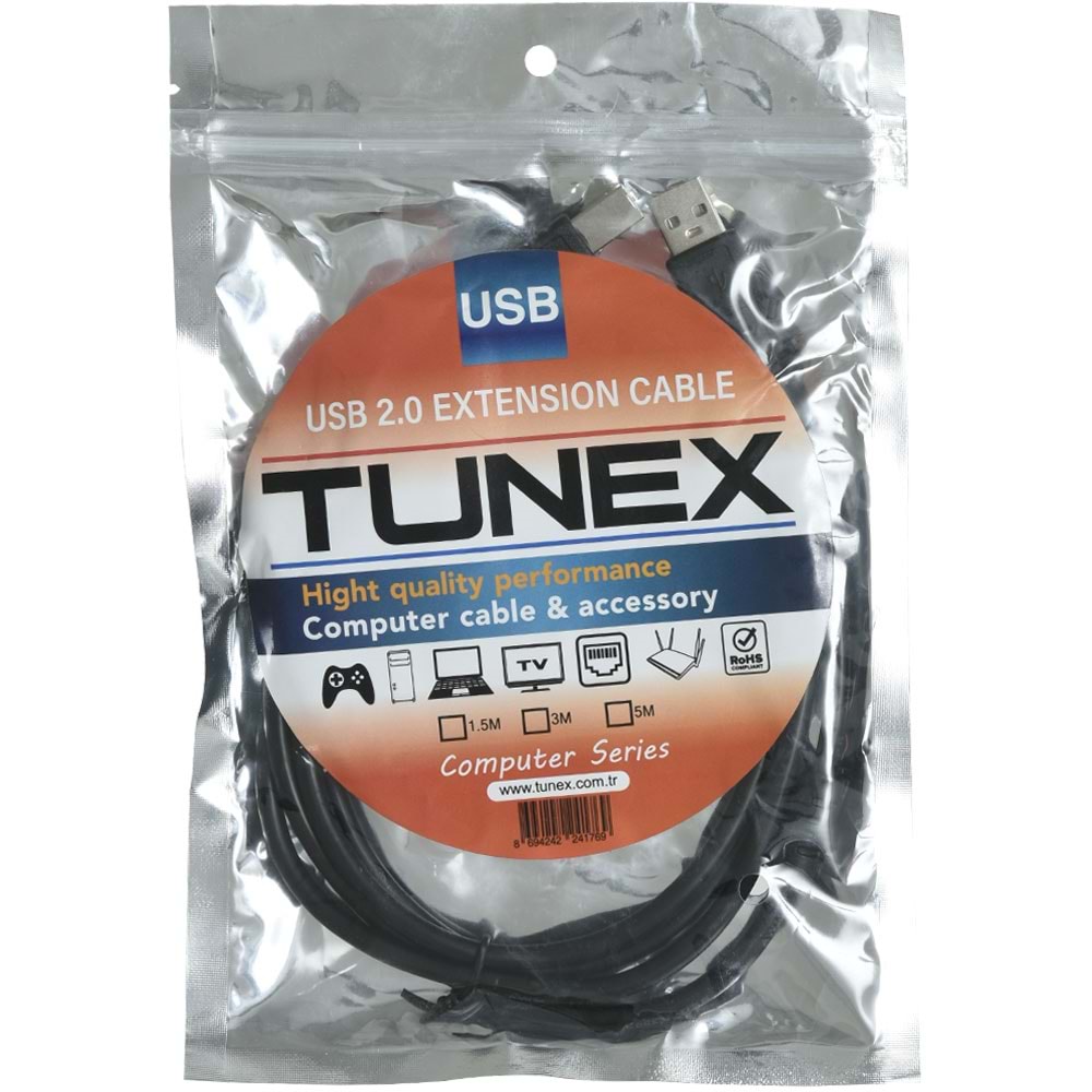 TUNEX USB 2.0 1,5 Metre Usb Yazıcı Kablosu TNX-3500-1,5
