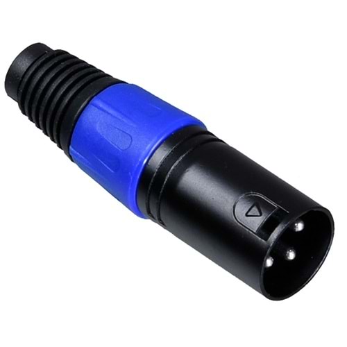 TUNEX Blue Metal Xlr Canon Erkek Jak TNX-4813 BL