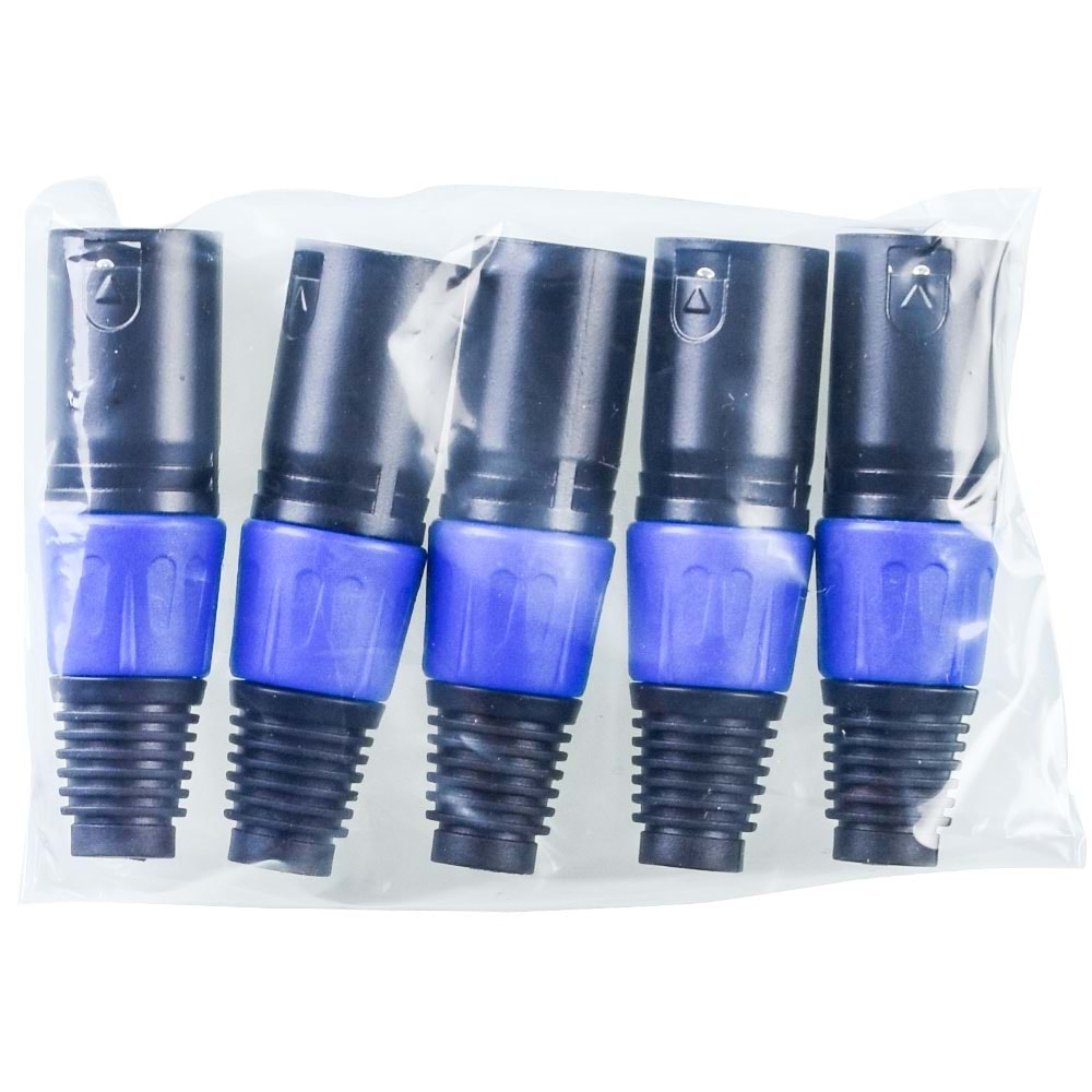 TUNEX Blue Metal Xlr Canon Erkek Jak TNX-4813 BL