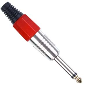 TUNEX Red 6,3 Mm ERKek Mono Metal Jak TNX-4815 RD