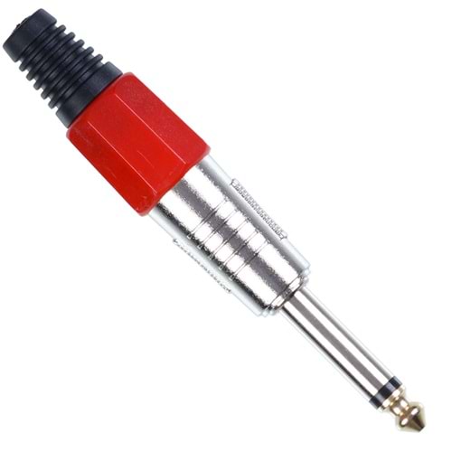TUNEX Red 6,3 Mm ERKek Mono Metal Jak TNX-4815 RD