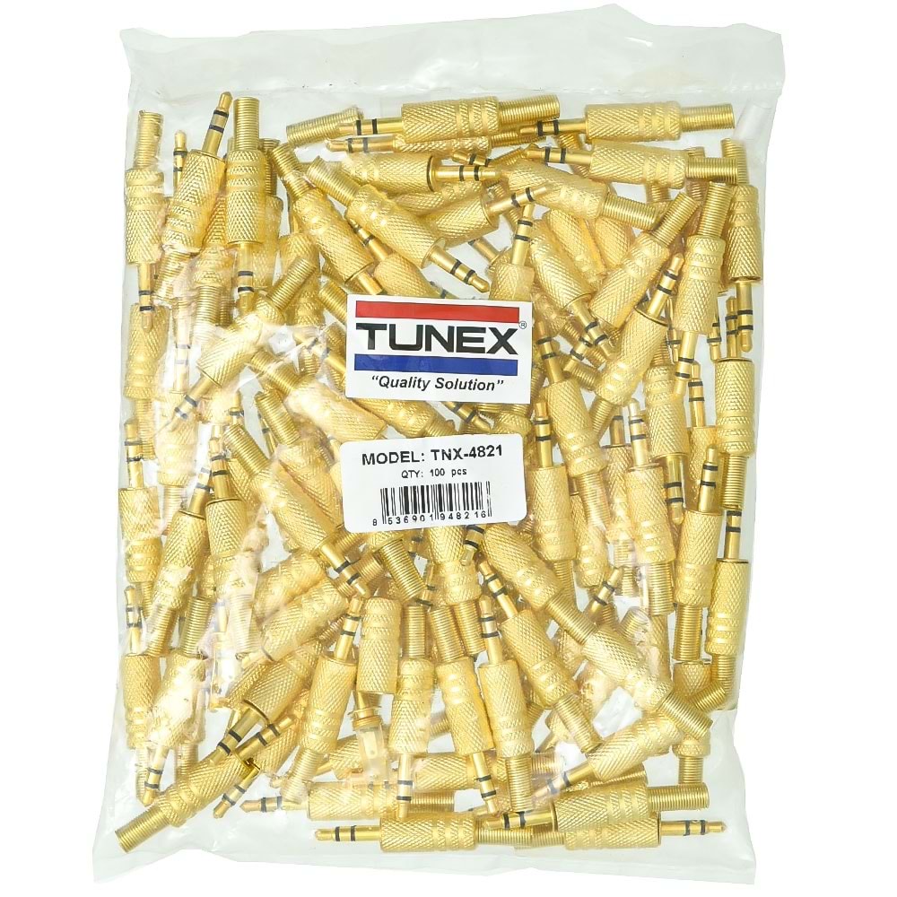 TUNEX 3,5 mm Erkek Stereo Gold Metal Jak TNX-4821