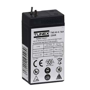 TUNEX 4V 0,7A Siyah Kuru Bakımsız Akü TNX-4V07A