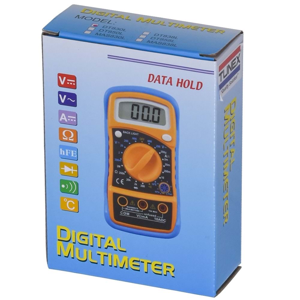TUNEX Dijital Ölçü Aleti (Multimetre) TNX-830