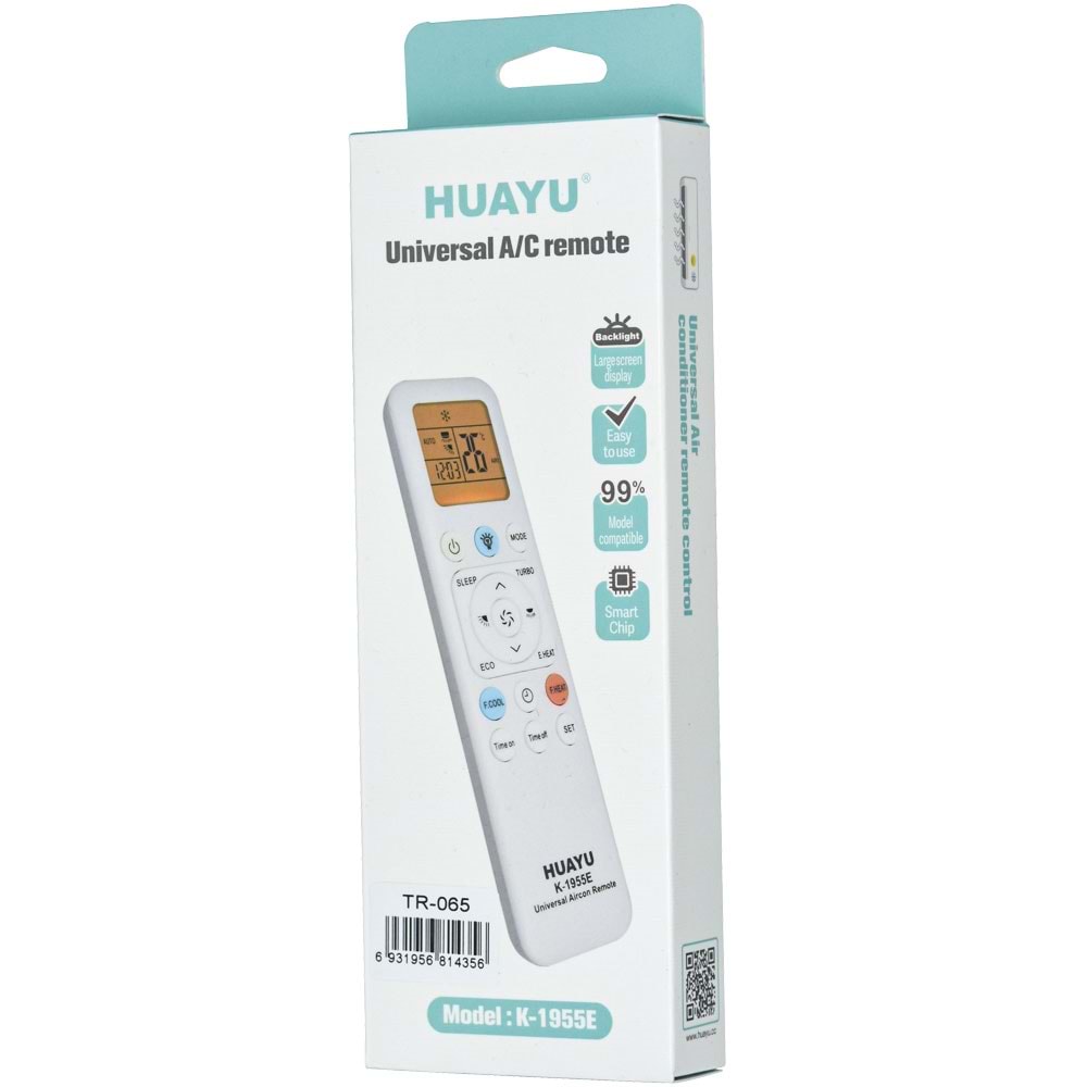 TUNEX Huayu K-1955 E Universal Klima Akıllı Kumanda TR-065
