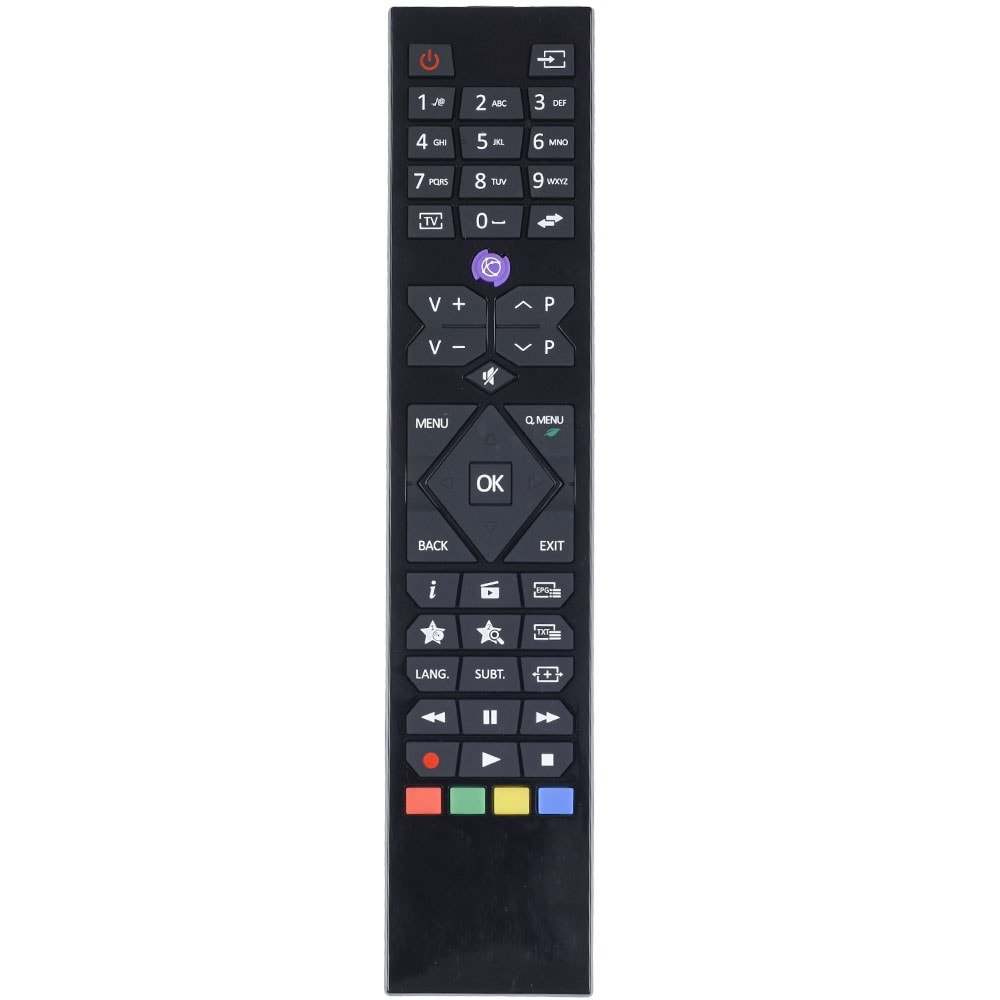 TUNEX Vestel Seg Regal Baklava Göbek Mor Tuş Led Tv Kumanda TR-208