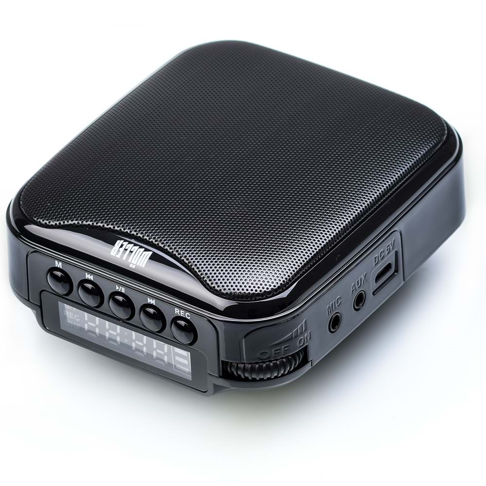 WÖLLER 30W Bluetooth ve USB Girişli Kayıtlı Şarjlı Rehber Amfisi V-317