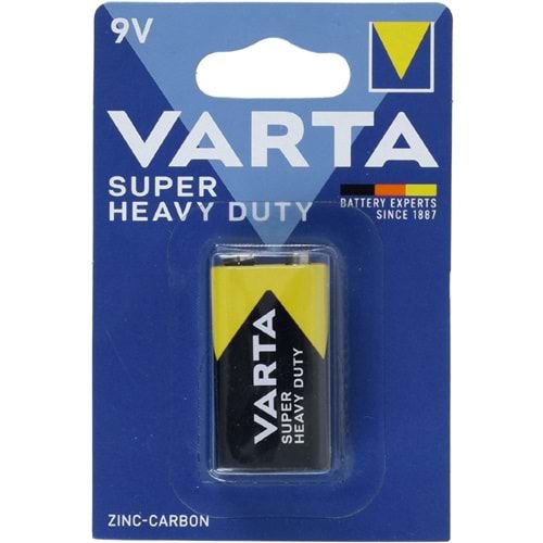 VARTA Super Heavy Duty 9V Çinko Karbon Pil Blisterli V6F22