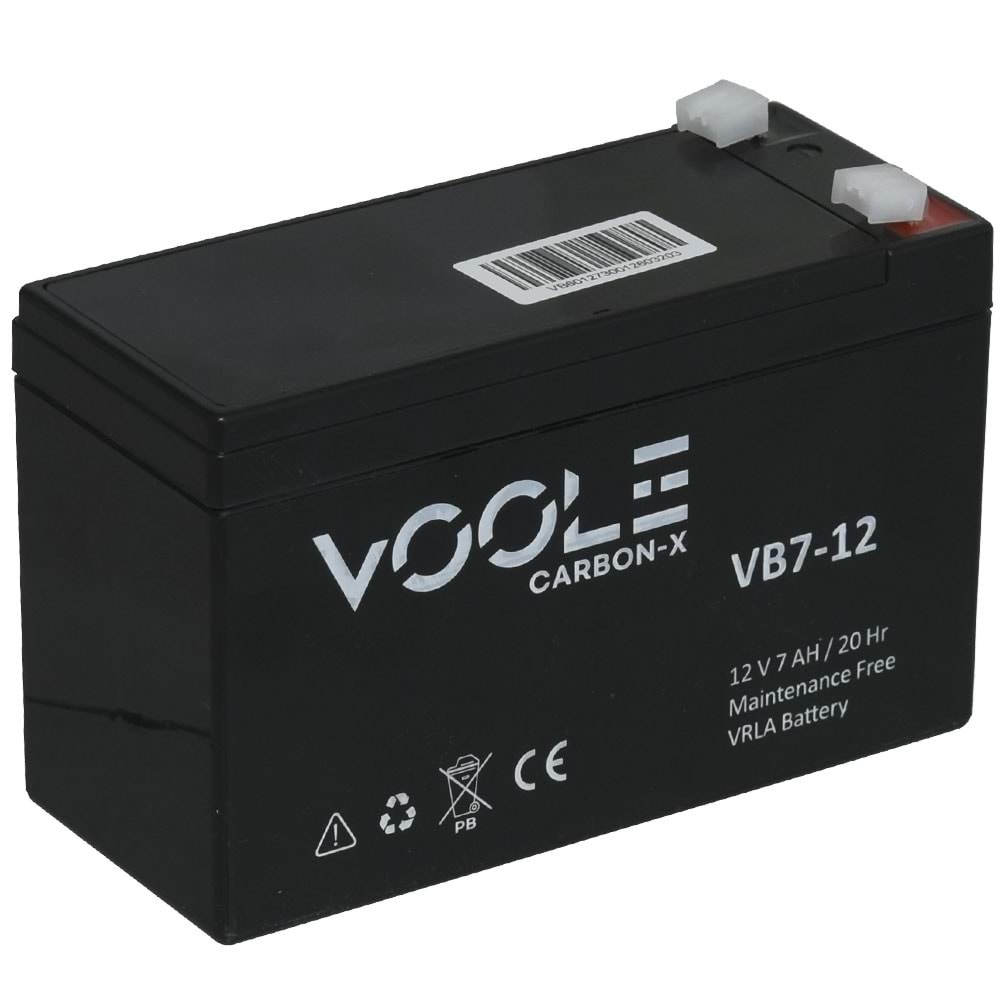 VOOLE 12V 7A Siyah Kuru Bakımsız Akü VB-12V7