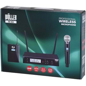 WÖLLER Uhf İki Yaka Dijital Kablosuz Mikrofon W-102 YY