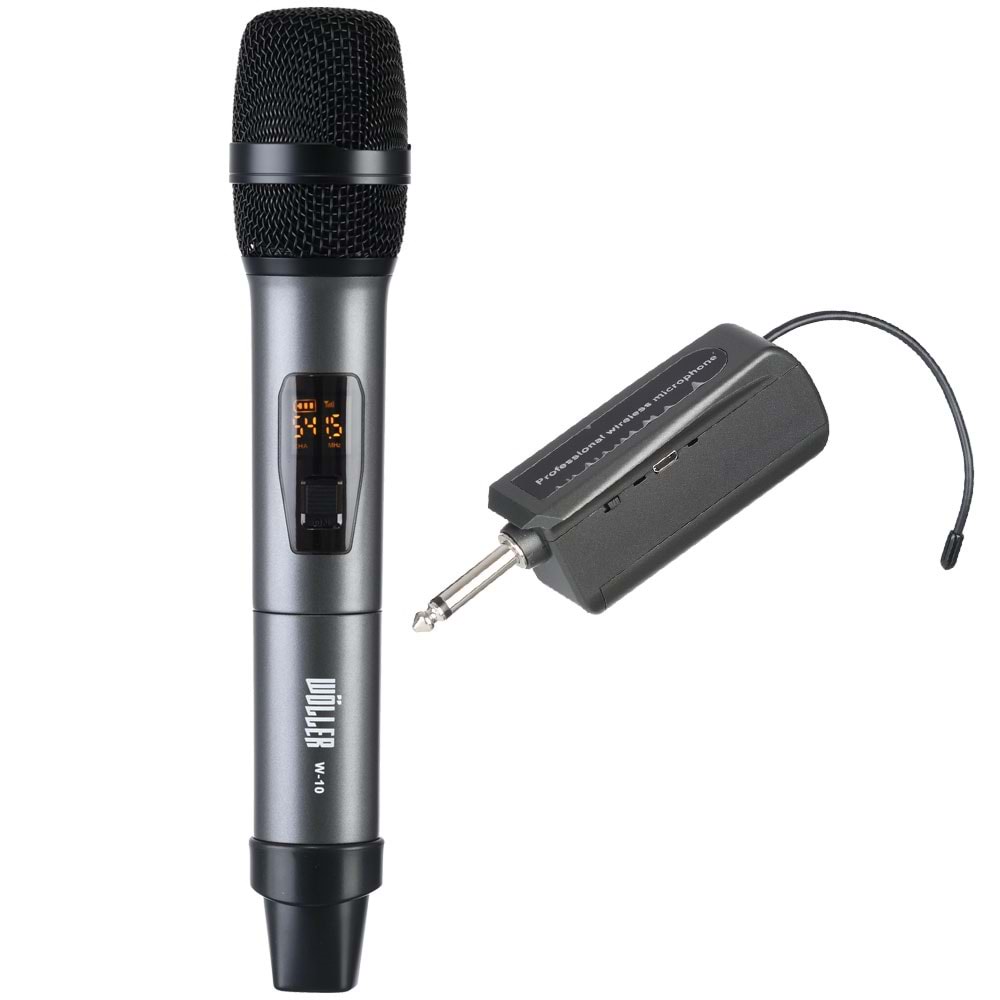 WÖLLER Uhf Tek El Şarjlı Kablosuz Mikrofon W-10 E