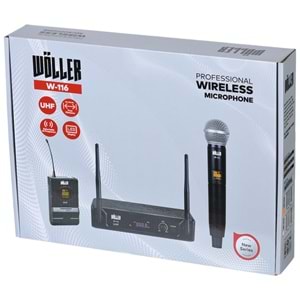 WÖLLER Uhf Tek Yaka Dijital Kablosuz Mikrofon W-116 Y