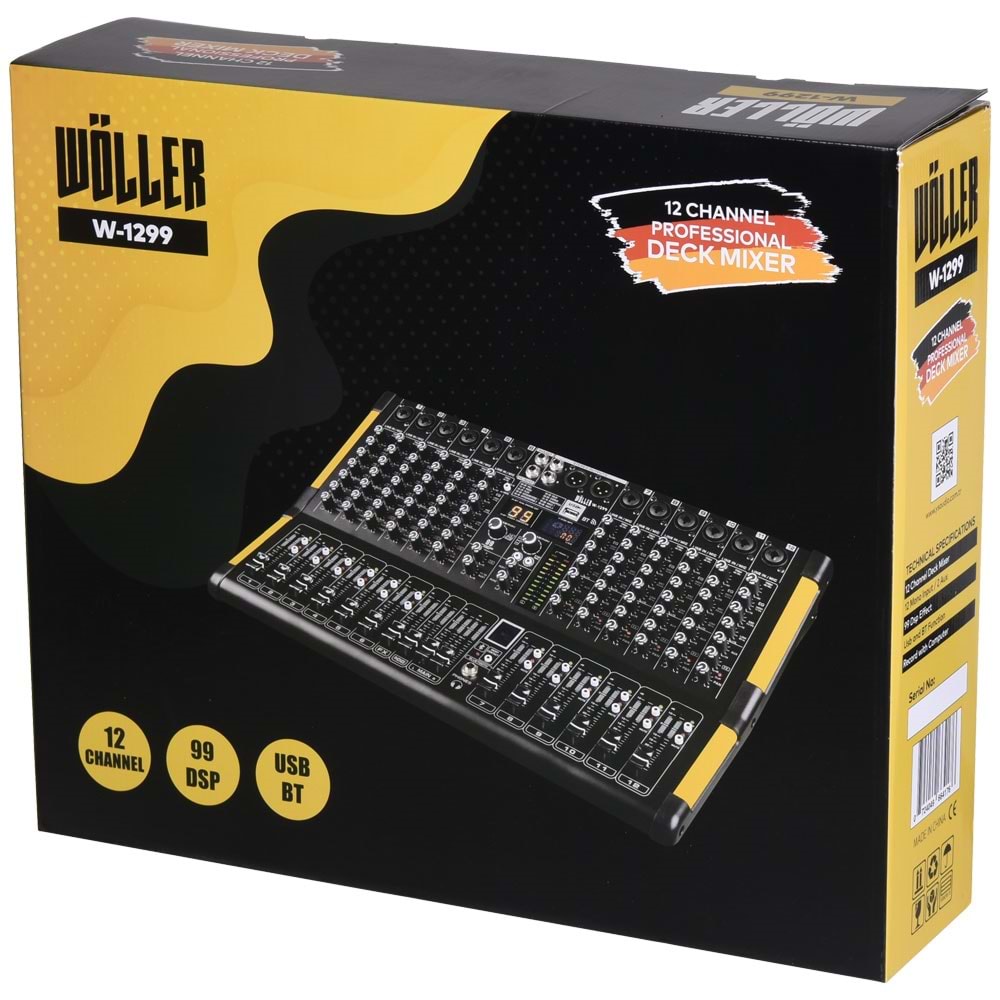 WÖLLER 12 Kanal 99 Dsp Effect Deck Mixer W-1299