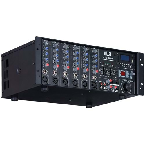 WÖLLER 100V - 8 OHM 300W 6 Kanal Power Mikser Amfi W-2300