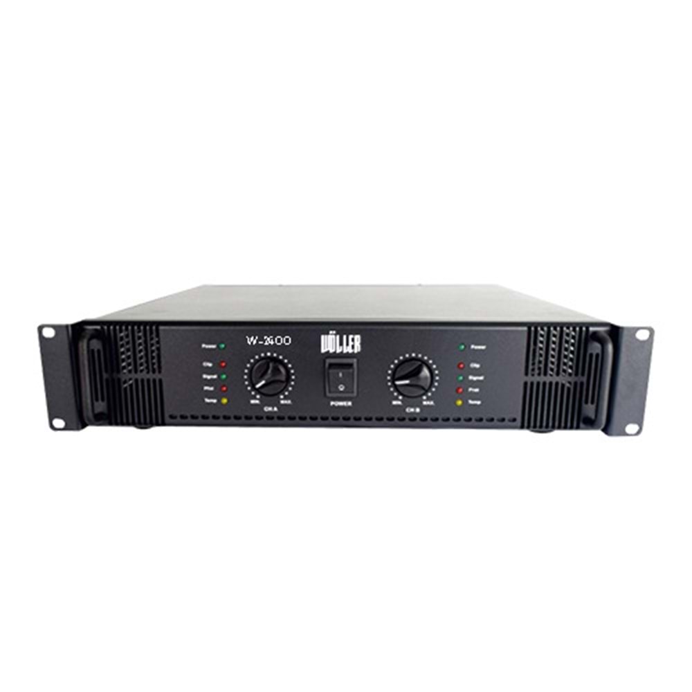 WÖLLER 2X200W 70-100V 2 Ch Power Amfi W-2400
