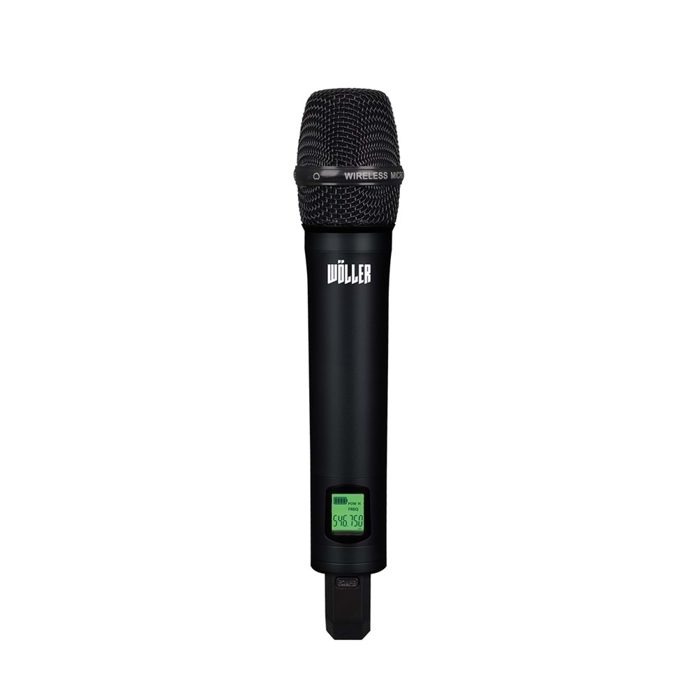 WÖLLER UHF Kablosuz Siayh El Mikrofonu W-26 B