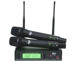 WÖLLER Uhf İki El Anti Feedback Dijital Kablosuz Mikrofon W-302 EE