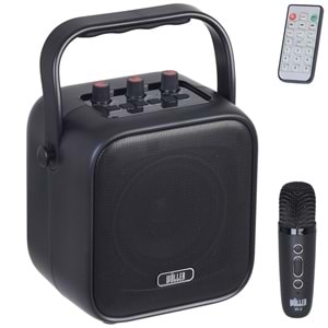 WÖLLER 70W Bluetooth ve USB Girişli Tek El Kayıtlı Şarjlı Portatif Amfi W-505 E