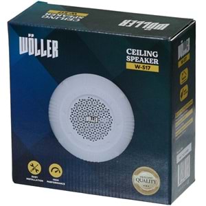WÖLLER 13 Cm 15W 100V Sıva Üstü Tavan Hoparlörü W-517