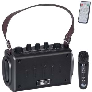 WÖLLER 100W Bluetooth ve USB Girişli Tek El Kayıtlı Şarjlı Portatif Amfi W-600 E