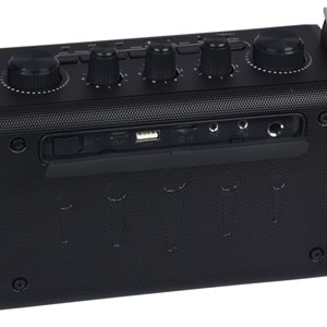 WÖLLER 100W Bluetooth ve USB Girişli Tek El Kayıtlı Şarjlı Portatif Amfi W-600 E