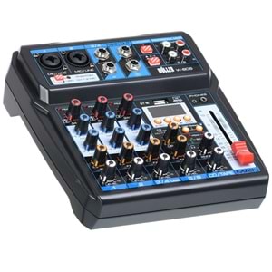 WÖLLER 6 Kanal USB Bluetooth'lu 48V Deck Mixer W-606