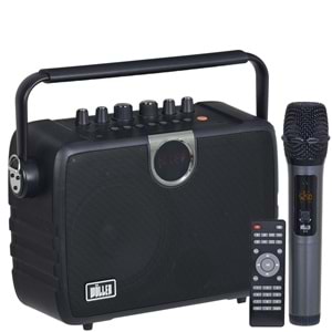 WÖLLER 100W Bluetooth ve USB Girişli Tek El Kayıtlı Şarjlı Portatif Amfi W-610 E