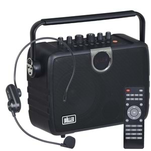 WÖLLER 100W Bluetooth ve USB Girişli Headset Kayıtlı Şarjlı Portatif Amfi W-610 H