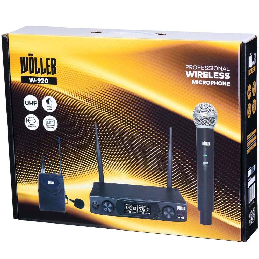 WÖLLER Uhf 1 El 1 Yaka Kablosuz Mikrofon W-920 EY